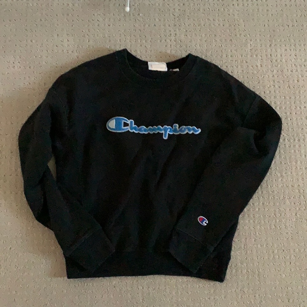 Black Reverse Weave Champion Sweatshirt
